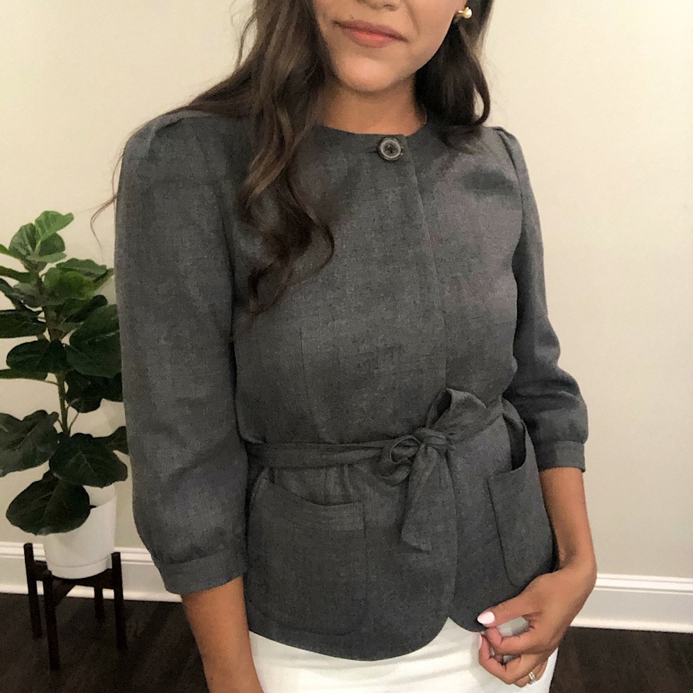 Gray Vintage Inspired Banana Republic Blazer
